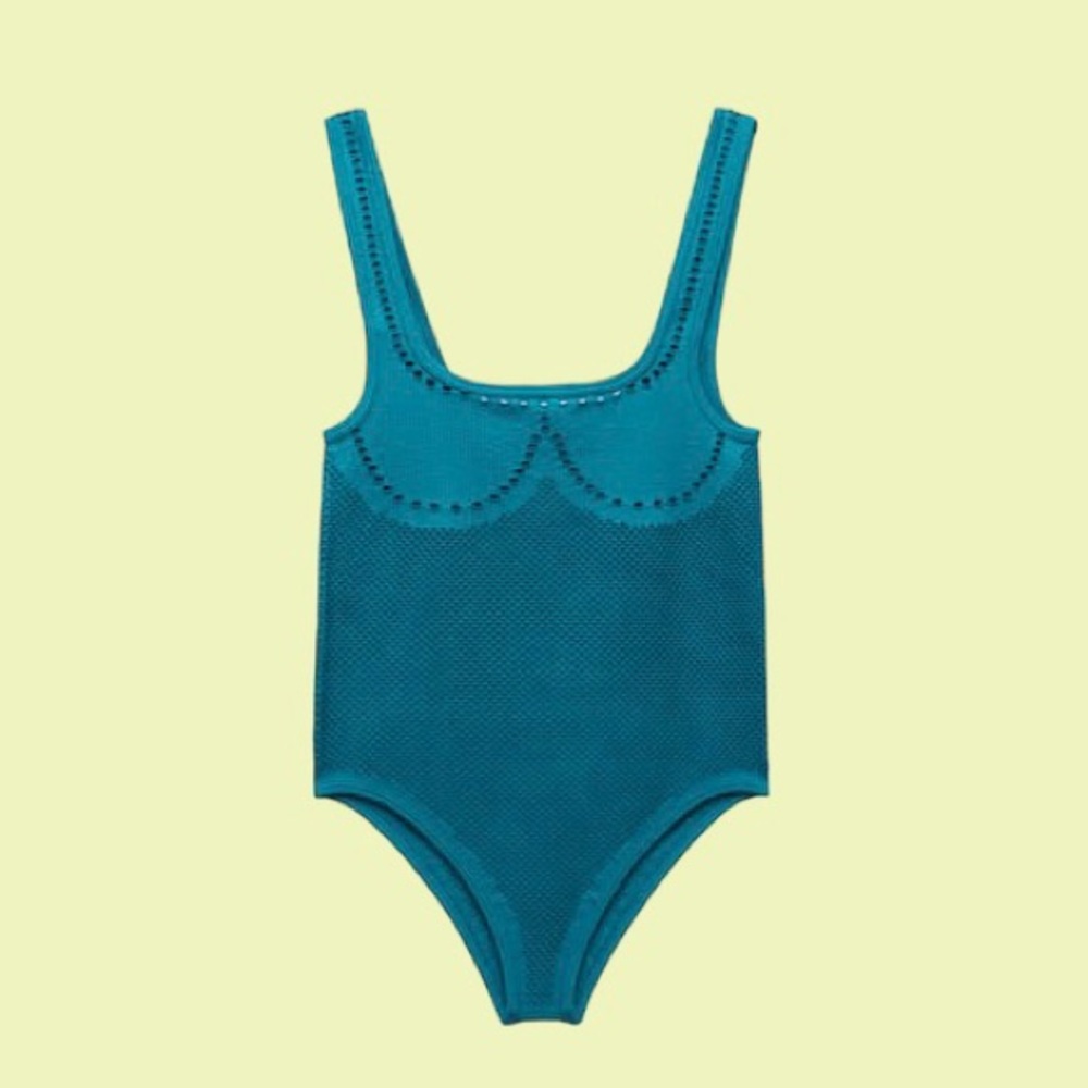 NWT Zara Perforated Bodysuit